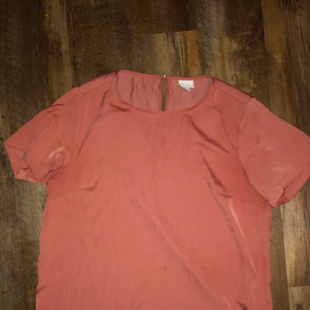Rust satin top